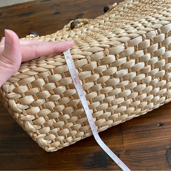 Women Wicker Handbag Bag  Beach Straw Woven Summer Rattan Basket Bag Boho - Picture 3 of 14